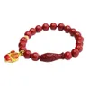 accessoire géomancy xinyu koi rouge violet or sable de sable bracelet de poisson rouge cinabar zs4011505