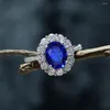 Cluster Anneaux Hibride Couleur bleu européen et américain 925 STERLING SIRGE POUR LES FEMMES ACCESSOIRES DE BIELRIE DE BRIDAL R-274