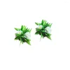 Fleurs décoratives Hawaiian Hula Leaf Grass Jupe 5pcs Costume Ensemble avec feuilles vertes Bracelets Bracelets Band Band Fourniture pour les enfants