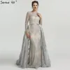 Vestidos de festa Luxo Sparkle mangas compridas sereia noite moda sexy com vestido de trem 2024 Serene Hill LA6503