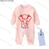 stock Nouveau-né dans les enfants Bodys Rompers Baby Boys Girls Fashion Designer Fashion Print Luxury Pure Cotton Long Manche à manches K2300