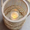 Candle Holders Exquisite Bamboo Lantern Hand Woven Hanging Candlestick Tea Light Holder Stand Crafts