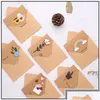 Enveloppe-cadeau 12pcs / set 3D CARTES CARTES AVEC AVEC ANNIVERSAIRE ANNIVERSAIRE BÉNÉDISSEMENT BÉNÉRISE MERCI RETRO RETRO DIY DROP HATTENANT