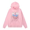 Mens designer spder hoodie rosa dimma hoodie hoody tracksuit tröja tröja ung thug 555555 ängel hoodies hög kvalitet y2k tröjor bomullskläder 6om0