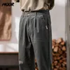 Hiqor merk man klassiek werk stretch cargo broek mannen katoen mannelijk slanke grijs kaki Korea lente baggy casual broek voor mannen 240408