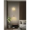 Wall Lamps Bedroom Light Luxury Corridor Long Strip Minimalist Living Room Electric Fan Background Drop Delivery Dhfga