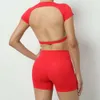 Lu Lu Shorts Align Sport Crop Top Shorts Women Without Padding Fiess Set Sportswear Woman Gym Outfit Workout Clothes Clothing Red Gry Running Workout Sports Woman