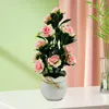 Decoratieve bloemen mooie faux bloemen arrangement kunstmatige bonsai potplant voor kantoor huisdecores gesimuleerd groen met plastic