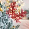 Fleurs décoratives 5pcs de Noël de Noël de Noël décor arbre décor ornement artificiel branche de branche couronne de l'année