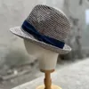 Big Head Panaman Straw Hat With Foldble Straw Woven Hat Plus Size 61cm XL Men Jazz Top Sun Protection Sun Women Shading Hat 240412