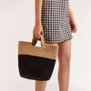 Evening Bags Handmade Rattan Weave Round Beach Bag Leather Hand Shoulder Strap Knit Lady's Handbag Woman Messenger Khaki Beige Black Tote