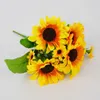 Decorative Flowers 13 Heads Artificial Sunflower Bouquet Silk Boho Flower DIY Wedding Bouquets Centerpieces Arrangements Party Home Decor