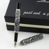 Stylos Jinhao Double Dragon Jewelry Fountain Fountain Pen Vintage Tower 18kgp 0,5 mm Nib Ink Pens Wriming Office Supplies Gift