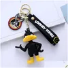 Anime Manga Fashion Pvc Kawaii Kids Keyring Chain 3D Animal Key Cartoon Creative Bugs Bunny Keychain Drop Delivery Toys Gifts Action F Dhu6L