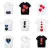 Commes Designer Play Thirt Des Garcons Cotton Fashion Brand Red Heart Kent-Shirt Women's Love Coppia a maniche corte Uomini CDGS CDGS Play 3321