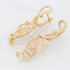 Boucles d'oreilles en peluche blanche de la mode Perle 585 Gold rose Long Femmes Elegant High Quality Wedding Daily Party Classic Bijoux