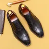 Chaussures habillées en cuir en cuir Oxfords de luxe de luxe Fashion à la main couleur mélange élégant authentique homme mariage