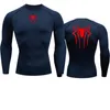 Sun Protection Sports Second Skin Running T-shirt Mens Fitness Rashgarda MMA Long Sleeves Compression Shirt Workout Clothing 240419