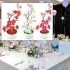 Flores decorativas Simulação Bonsai Planta artificial Planta em casa Office Plum Blossom Decor Vases Vasos Decoração da sala de casamento