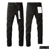 Jeans masculinos Purple Men Designer Skinny Luxury Denim Pant morto Ripped Biker Black Jean Jean Slim Drop Drop Deliver