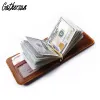 Clips Genuine Leather Money Clip For Men,Vintage Real Leather Men's Slim Pocket Wallet Personalized Gift For Him For Father