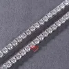 VENDAÇÃO DE TENNIS DE 3MM MOISSANITE DE TENNIS ICED OUT VVS Diamond Chain Moissanite