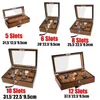 Mira las cajas de la recipiente de madera de lujo Almacenamiento de la colección de joyas de joyería Durable Organizador de regalos de regalos Rels 904L