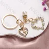 Keychains Pretty Flower Heart Cross Preal Keychain Plant Love Key Ring For Women Girls Friendship Gift Handmade DIY Jewelry Set