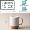 Nordic Ceramic Coffee Cup with Lid Cork Bottom Tea Milk Beer Mug Couple Water Home Office Drinkware Kitchen Accessories 240418