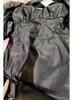 ワークドレス女性ブラックPUレザースリムセクシーなマッチングセット