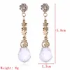 Boucles d'oreilles Stud Kuziduocai Les bijoux de mode ne déconcerteront pas le tassel à gouttelettes de tournesol en cristal zircon pour les femmes Brincos E-702