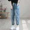 Jeans femininos com orifícios calças cortadas calças de cintura alta Trendyol Mulheres grunge Mulher roupas coreanas roupas de rua 90s urban