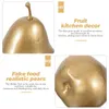 Party Decoration 5 PCS Gold Simulation Pear Model Home Decor Life