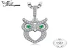 JewelryPalace Green Eyed 02CT Russe Simulated Emerald Pendant Collier 925 Box Silver 45cm Chain8984936