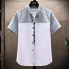 Men's Dress Shirts Fashion Short-sleeved Korean Korea Shirt Summer Cotton Slim Men Plus Size Cool Brand Casual Business Youth Trend Top