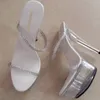 Hausschuhe professionelle Performance -Schuhe.Wunderschöne auffällige ultrahoch mit 15 cm Glasschneelschützer dünne Heels Frauenschuhe