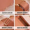 Tote bag genuine leather Korean version new genuine leather clog bag for women light luxury fashionable and high-end feeling one shoulder brown bag versatile