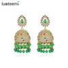 Dangle Earrings LUOTEEMI Luxury Style Colorful Big Drop For Wome Wedding Party Cubic Zircon Fashion Jewelry Brincos