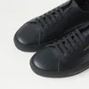 Casual Shoes DONNAIN Minimal Platform Black Genuine Leather Sneakers Men And Women Luxury Calfskin Trainers Couple Flats