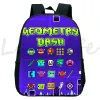 Bags Games Geometry Dash Backpacks Angry Geometry Kindergarten Rucksack Small Schoolbag Children's Backpack Boys Girls Bookbag Gifts