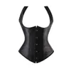 Sport -x seksowne steampunk czarna koronka w górę satynowa spiralna stal boned podbust cincher plus size talia trening gorset gothic s -6xl 2024 Hot Sal