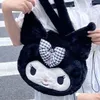 Handbags Ins Big Girls Fuzzy Handbag Black Kuromi P Soft Bag Princess Accessories Shoder Bags Capacity Festival Gift Drop Delivery Bab Dhrxc