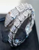 Marke 925 Sterling Silberringe für Frauen Luxus -Pave Diamond -Verlobungsring Hochzeit Weißer Topaz Schmuck 10KT 2202113141971