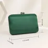 Kopplingar Fashion Imitation Silk Evening Bag Hard Box Clutch Rhinestone Crossbody Bag Messenger Bag för matchande Cheongsamskor