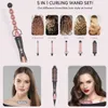 Kipozi Professional Curling Iron 5-в-1 Инструменты для волос мгновенный нагрев Электрический керлинг железный воздух щетка керамические бочки для женщины 240408