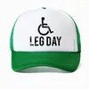 Boll Caps Leg Day Graphic Novelty Sarcastic Funny Baseball Cap Fashion Casual Sun Shade Hat Summer Mesh Breattable Snapback Hats