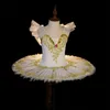 Professional Ballet Tutu Dress Girl Dance Costume de performance infantil Ballerinas Pancake Tutu Kids Criança Carnaval Jazz Dan Dress 240411