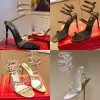 Rene Caovilla High Heels Cleo Luxury Designer Destreste Antreste Angle Wraparound High Hel Sandal