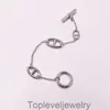 2024 Nieuw ontwerpmerk Hart Hollow Pig Snout Chain Ot armbanden koperaccessoires zirkoon voor vrouwen sieraden geschenk zilver kleur