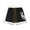 Chaopai Rhude Micro Label Letter Couleur correspondant à sports Sports Shorts décontractés pour hommes et femmes Pantalon de plage élastique High Street